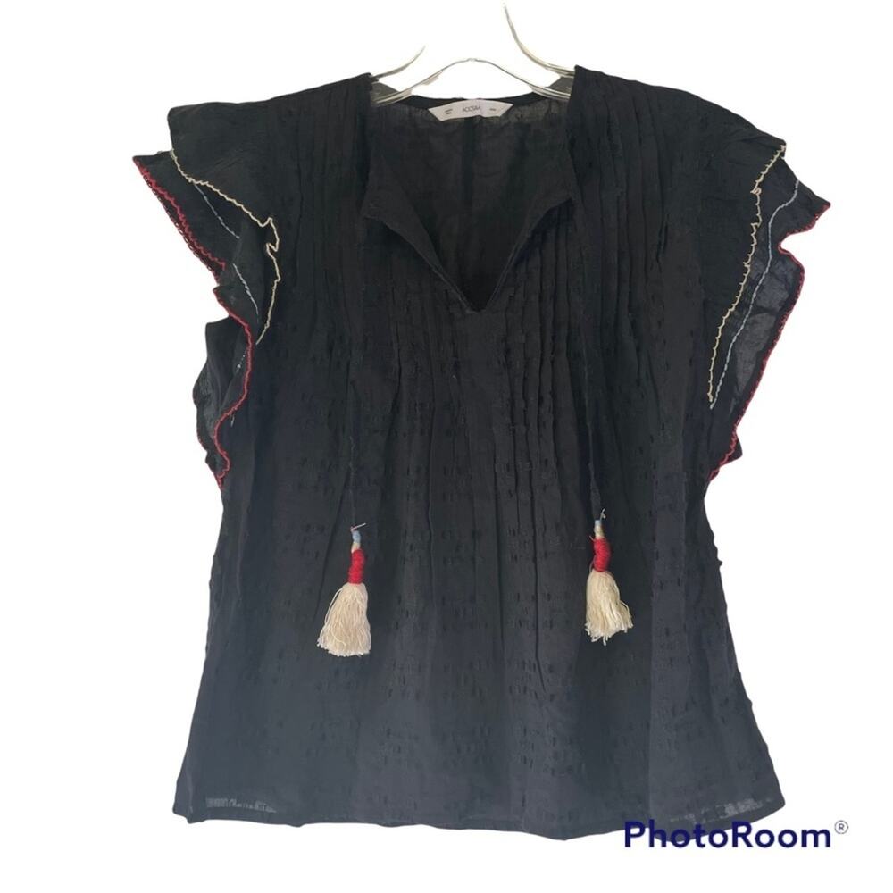 ACOS&A textured and tassel top Size Small